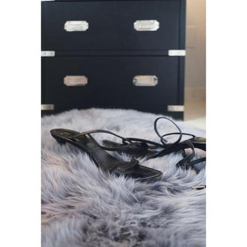 Genuine Luxury Sheepskin Plain Super Soft Long Haired Natural Wool Grey Rug-Origins-Rug Love - The Most Loved Rug Store